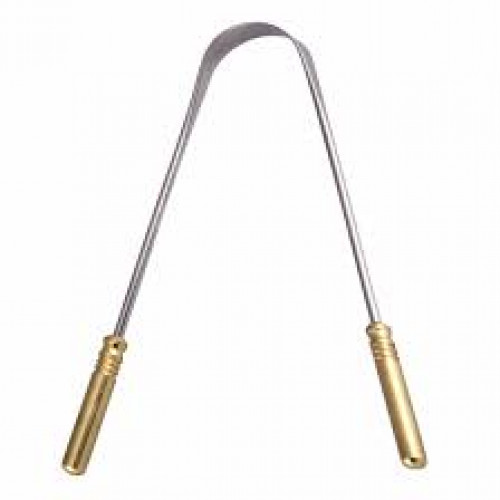 GUBB TONGUE CLEANER G+BRASS HANDLE