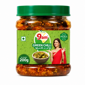 9AM GREEN CHILLI PICKLE 200G
