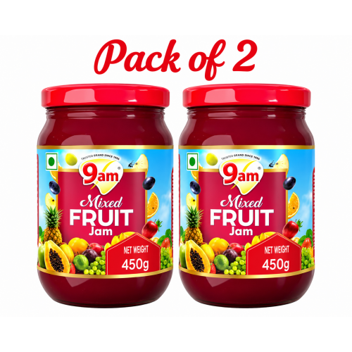 9AM MIXED FRUIT JAM 450G+450G 9AM MIXED FRUIT JAM 450G+450G