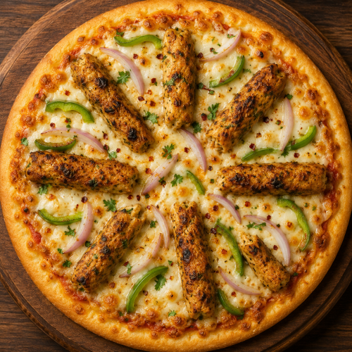 CHICKEN SEEKH KABAB PIZZA 7INCH CHICKEN SEEKH KABAB PIZZA 7INCH