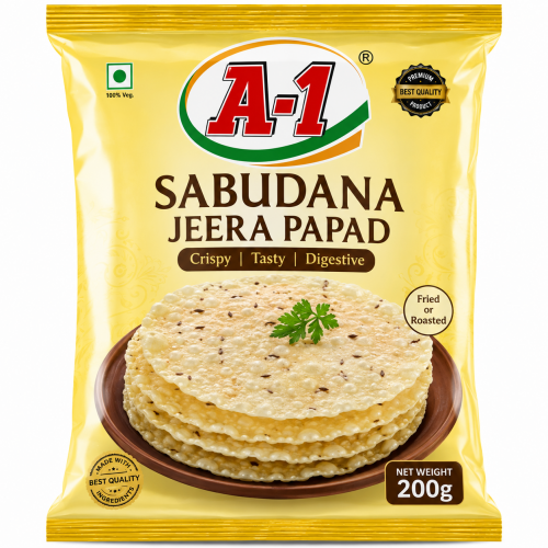 A-1 SABUDANA JEERA PAPAD 200G