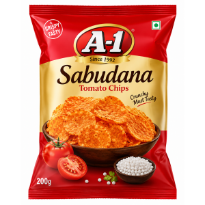 A-1 SABUDANA TOMATO CHIPS 200G