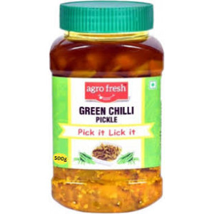 AGRO FRESH GREEN CHILLI PICKLE 500G AGRO FRESH GREEN CHILLI PICKLE 500G