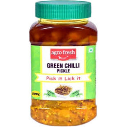 AGRO FRESH GREEN CHILLI PICKLE 500G