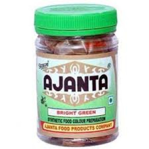 AJANTA BRIGHT GREEN FOOD COLOUR 100G