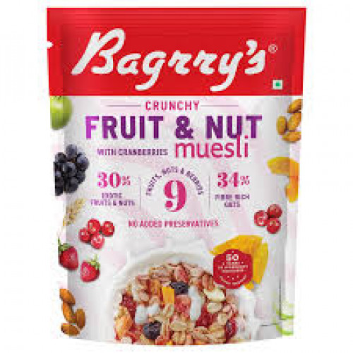 BAGRRYS FRUIT@NUT MUESLI 375G