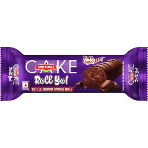 BRITANNIA TRIPLE CHOCO SWISS ROLL 24G