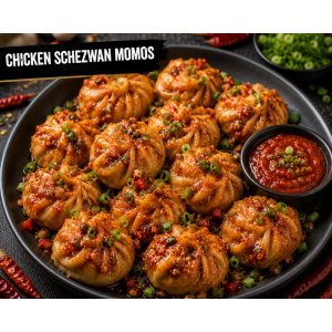 CHICKEN SCHEZWAN MOMOS