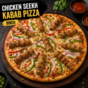 CHICKEN SEEKH KABAB PIZZA 9INCH CHICKEN SEEKH KABAB PIZZA 9INCH