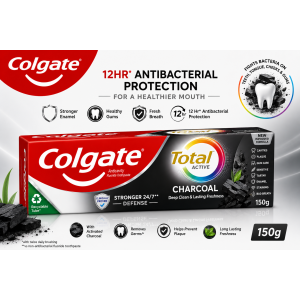 COLGATE TOTAL CHARCOAL TOOTH PASTE 150G COLGATE TOTAL CHARCOAL TOOTH PASTE 150G