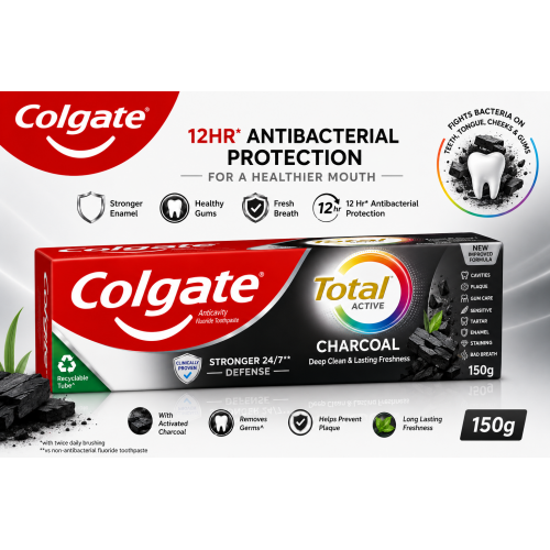COLGATE TOTAL CHARCOAL TOOTH PASTE 150G