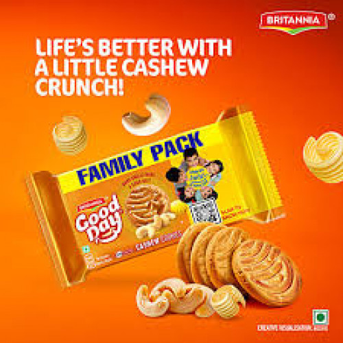 BRITANNIA GOOD DAY CASHEW COOKIES 525G