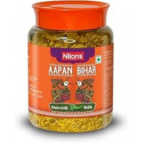 NILONS AAPAN BIHAR GREEN CHILLI PICKLE 500G