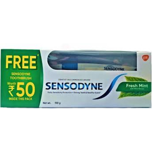 SENSODYNE FRESH MINT 150G+BRUSH FREE