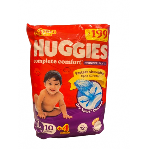 HUGGIES L 10+4PANTS