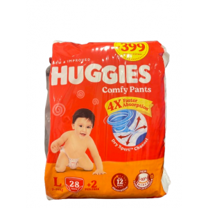 HUGGIES L 28+2PANTS