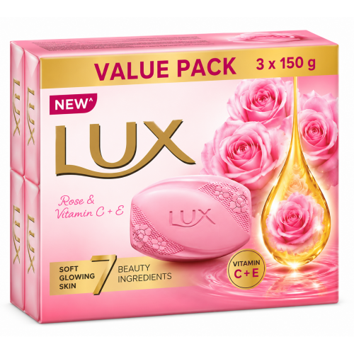 LUX ROSE VITAMIN C+E SOAP 3*150G