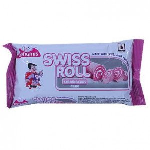 MONGINIS SWISS ROLL STRAWBERRY CAKE 40G MONGINIS SWISS ROLL STRAWBERRY CAKE 40G