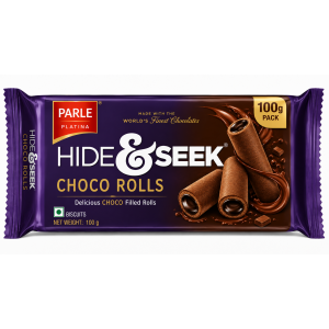 PARLE HIDE@SEEK CHOCO ROLLS 100G