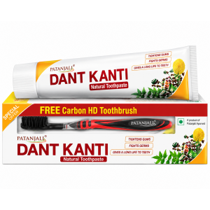 PATANJALI DANT KANTI PASTE 300G+BRUSH FREE PATANJALI DANT KANTI PASTE 300G+BRUSH FREE