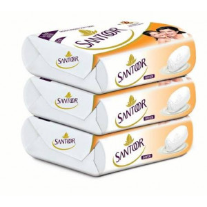 SANTOOR SANDAL @ ALMOND MILK SOAP 3*150G SANTOOR SANDAL @ ALMOND MILK SOAP 3*150G