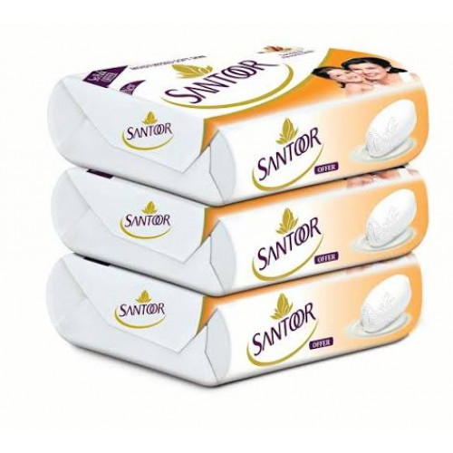 SANTOOR SANDAL @ ALMOND MILK SOAP 3*150G