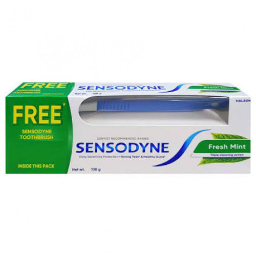 SENSODYNE FRESH MINT 100G + BRUSH FREE