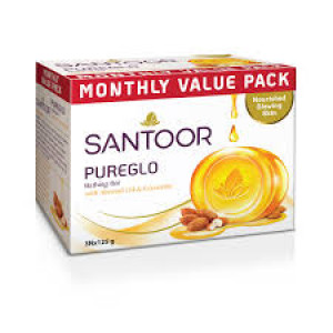 SANTOOR PUREGLO SOAP 3N*125G