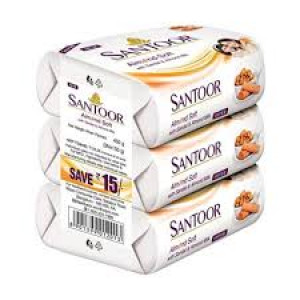 SANTOOR SANDAL @ ALMOND MILK SOAP 3*150G