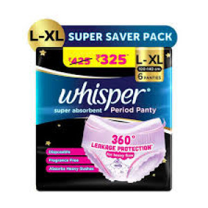 WHISPER PERIOD PANTY L-XL 6N WHISPER PERIOD PANTY L-XL 6N
