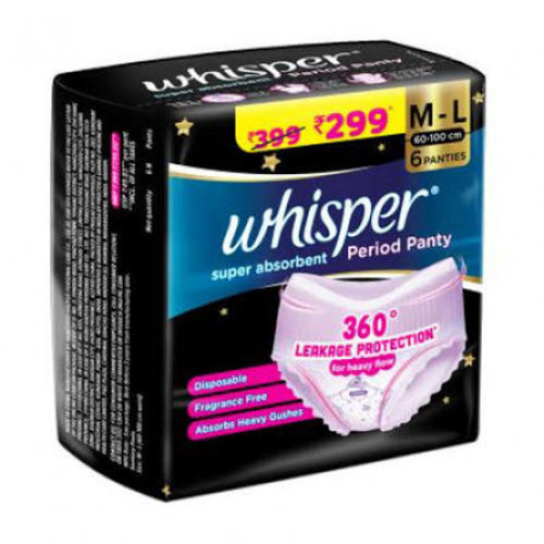 WHISPER PERIOD PANTY M-L 6N WHISPER PERIOD PANTY M-L 6N