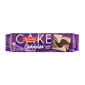 BRITANNIA GOBBLES CHOCO VANILLA CAKE 30G