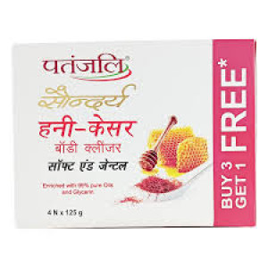PATANJALI HONEY-KESAR BODY CLEANSER 125G*4