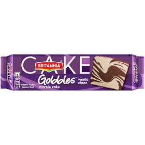 BRITANNIA GOBBLES CHOCO VANILLA CAKE 110G