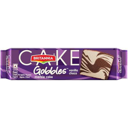 BRITANNIA GOBBLES CHOCO VANILLA CAKE 110G