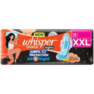 WHISPER CHOICE ALL NIGHT XXL 16PADS