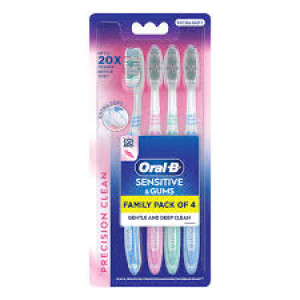 ORAL B SENSITIVE EXTRA SOFT BRUSH 4SET