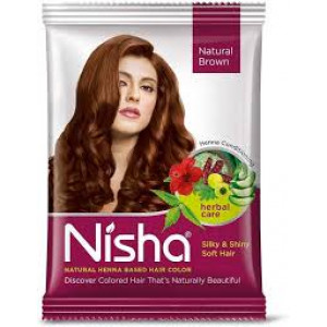 NISHA NATURAL BROWN HAIR COLOUR 25G