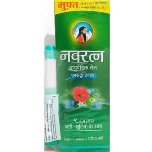 NAVRATTAN AYURVEDIC OIL 180ML+COOL POWDER