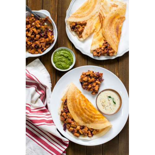 CHEESE ONION BUTTER MASALA DOSA